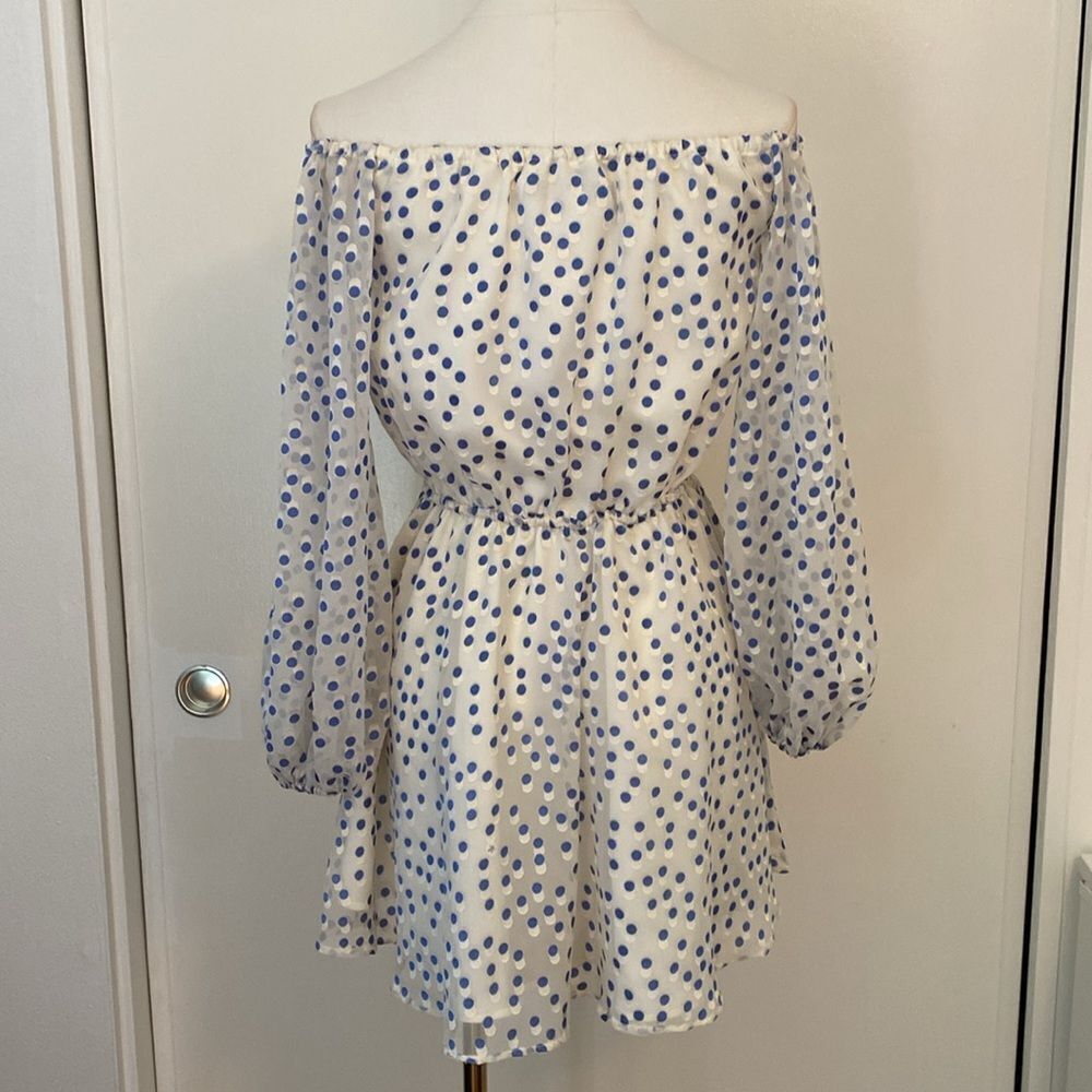 Lovers + Friends World Traveler Mini Dress Size XS in Speckled Ocean - Picture 8 of 16